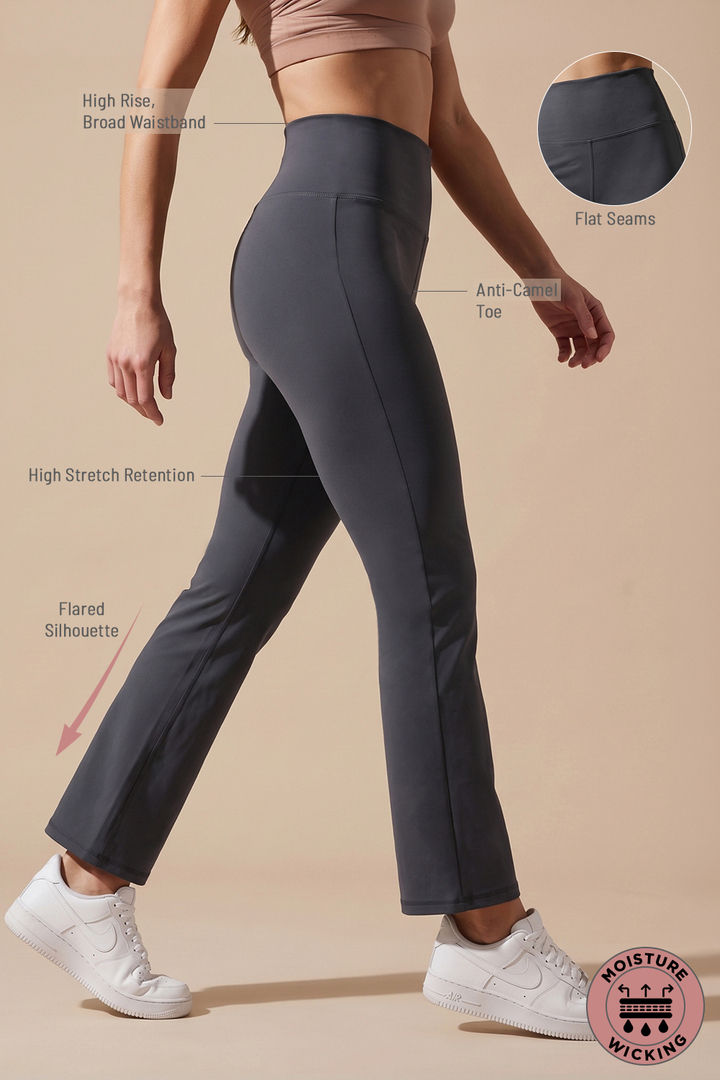 Zelocity Quick Dry Yoga & Training Flare Pant - Light Grey — image 6